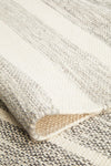 Skandi - Grey & White Braid Weave Wool Rug