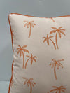 Sorbet Orange Palms Outdoor Pillow Cushion