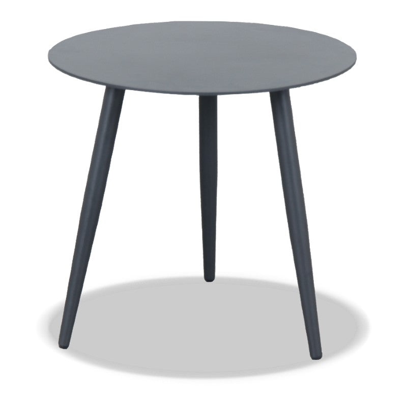 Round Aluminium Side Table - Gunmetal - Razzino Furniture