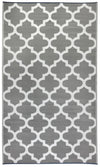 Eco Friendly Outdoor Rug - Tangier Grey And White