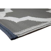 Eco Friendly Outdoor Rug - Tangier Grey And White