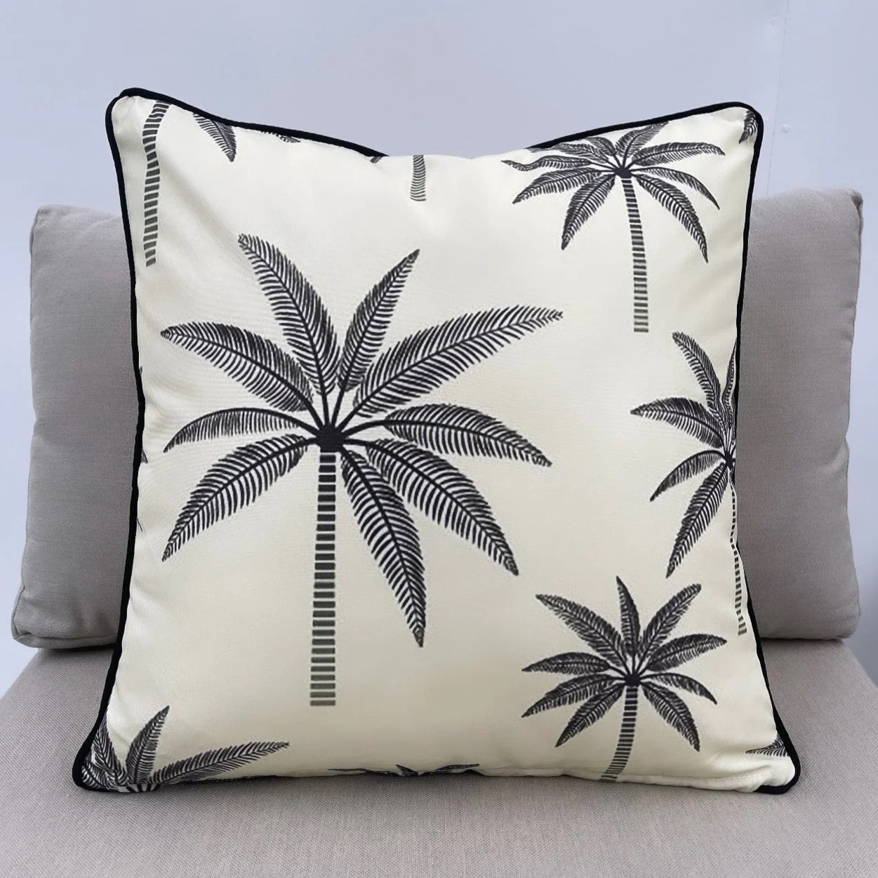 Palm tree outdoor pillows top