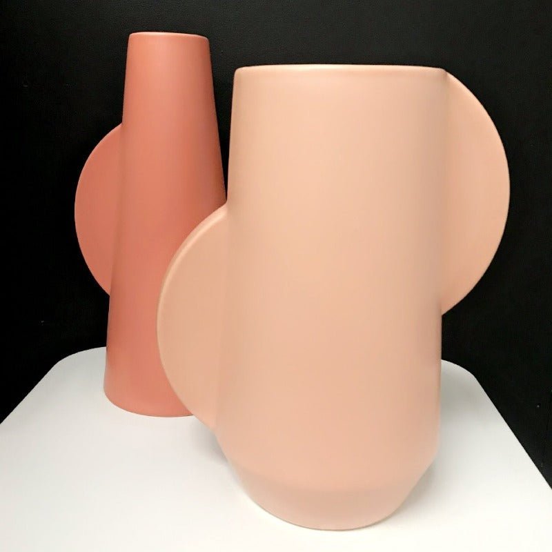 Abstract Vase - Peach - 33cm - Razzino Furniture