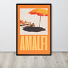 Amalfi Beach Holiday Framed Art Print