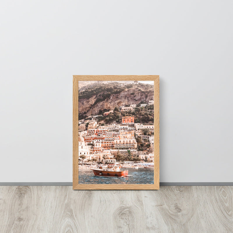 Amalfi Coastline Framed Art Print