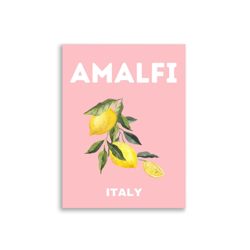 Amalfi Pink Lemons Art Print Poster