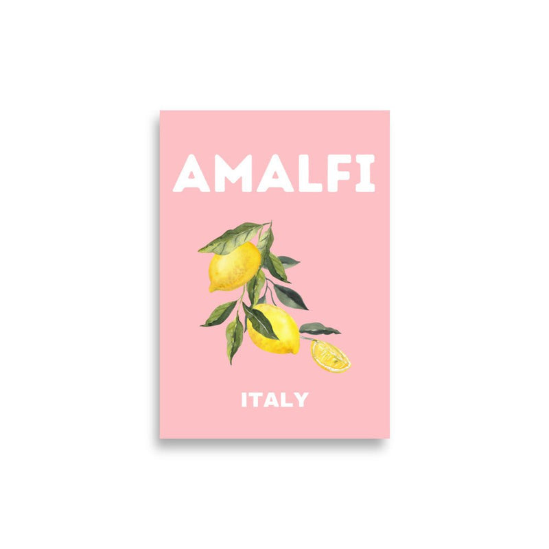 Amalfi Pink Lemons Art Print Poster