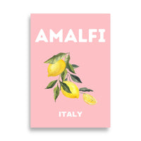 Amalfi Pink Lemons Art Print Poster