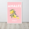 Amalfi Pink Lemons Framed Art Print