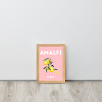 Amalfi Pink Lemons Framed Art Print