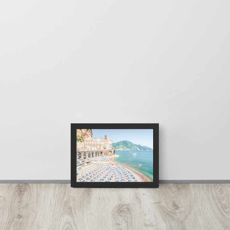 Atrani Italian Beach Framed Art Print - Landscape