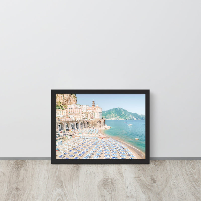 Atrani Italian Beach Framed Art Print - Landscape