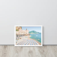 Atrani Italian Beach Framed Art Print - Landscape