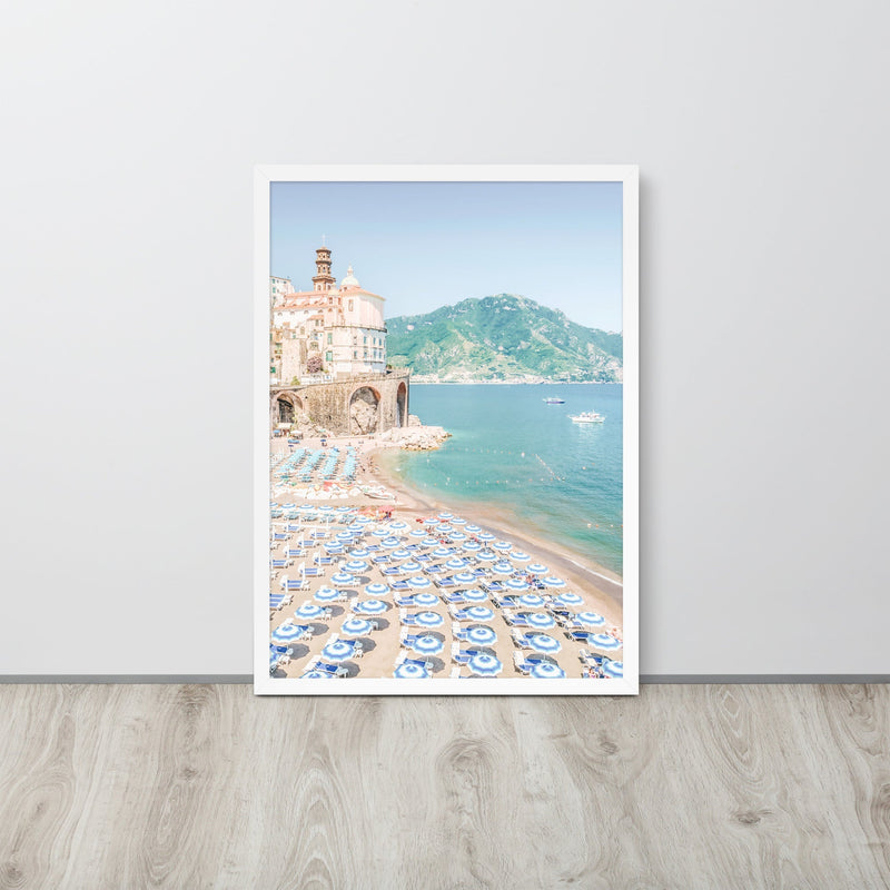 Atrani Italian Beach Framed Art Print - Vertical