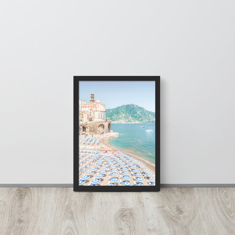 Atrani Italian Beach Framed Art Print - Vertical