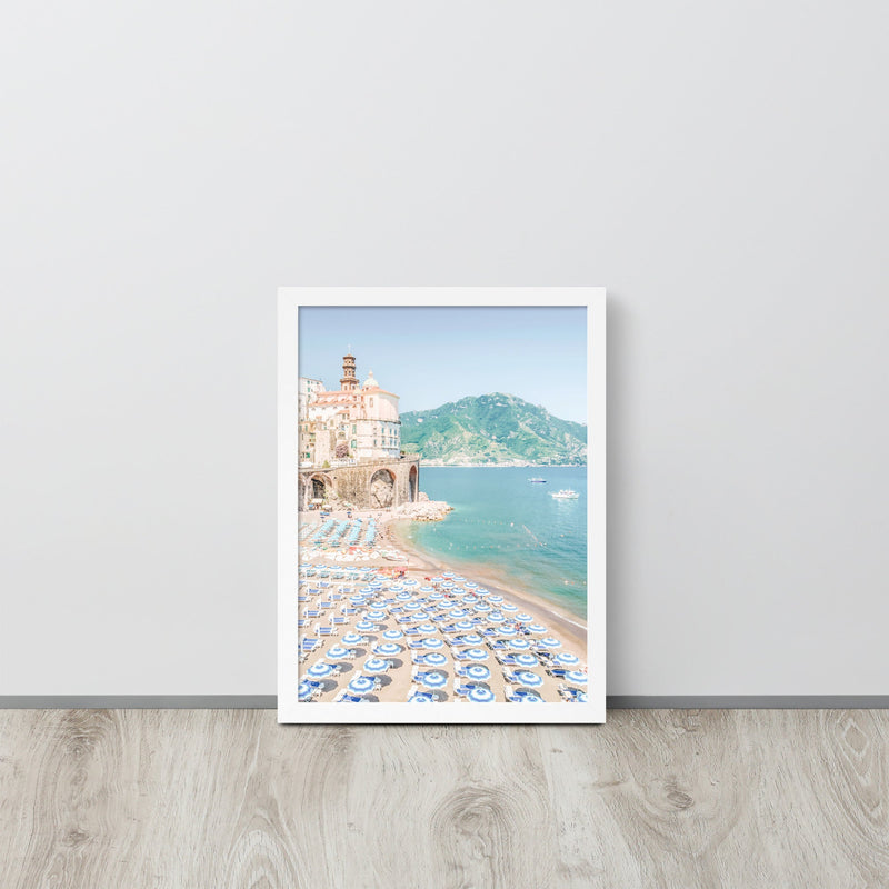 Atrani Italian Beach Framed Art Print - Vertical