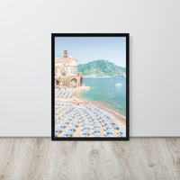 Atrani Italian Beach Framed Art Print - Vertical