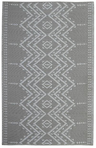 Eco Friendly Outdoor Rug - Ayana Grey & White
