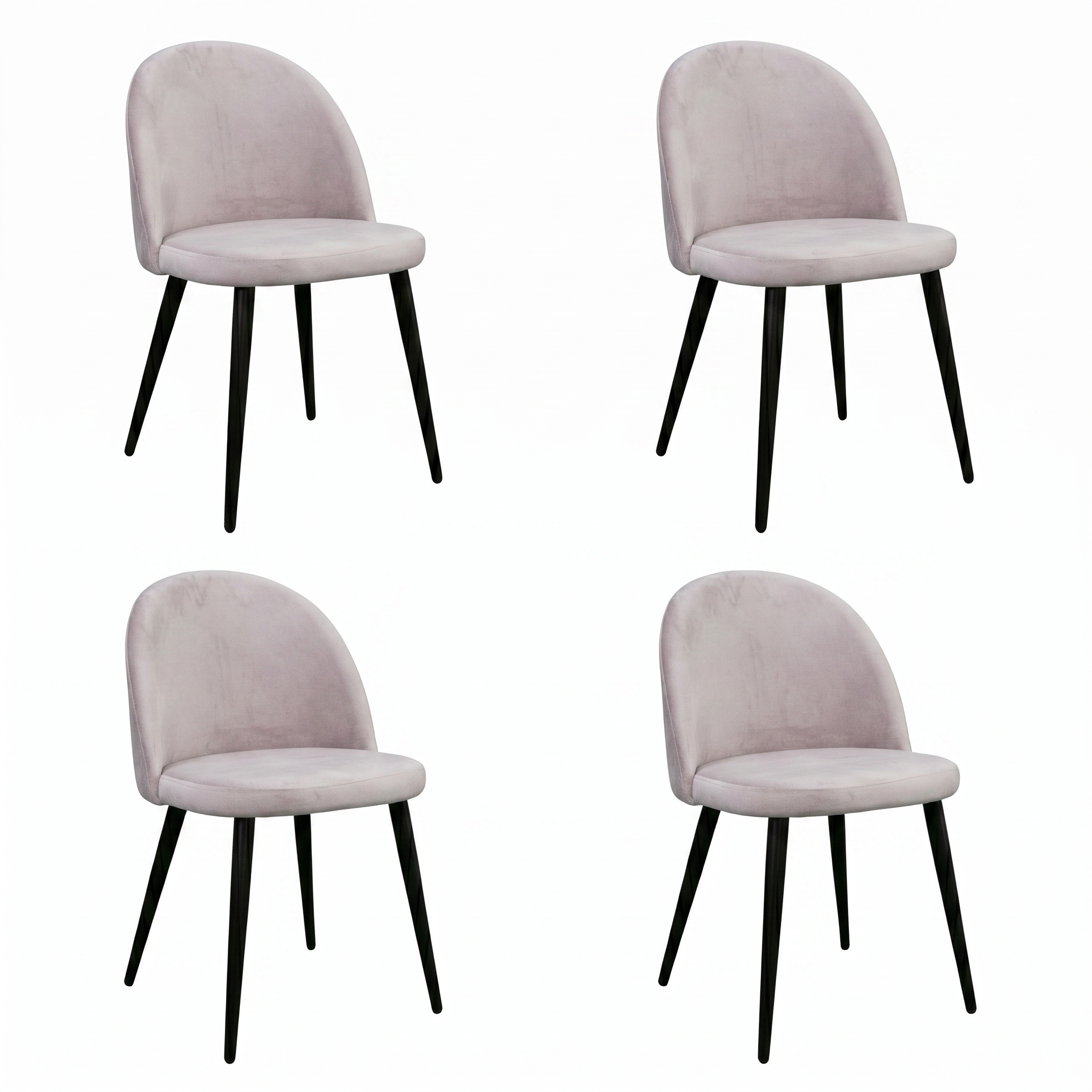 Nelle Beige Velvet Dining Chair - SET of 4