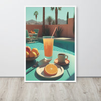 Breakfast & Orange Juice in Palm Springs Framed Art Print