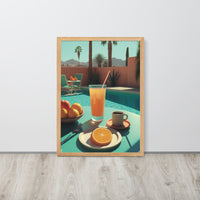 Breakfast & Orange Juice in Palm Springs Framed Art Print