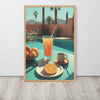 Breakfast & Orange Juice in Palm Springs Framed Art Print