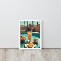 Breakfast & Orange Juice in Palm Springs Framed Art Print