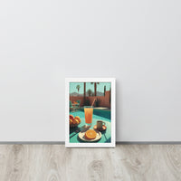 Breakfast & Orange Juice in Palm Springs Framed Art Print