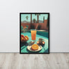 Breakfast & Orange Juice in Palm Springs Framed Art Print