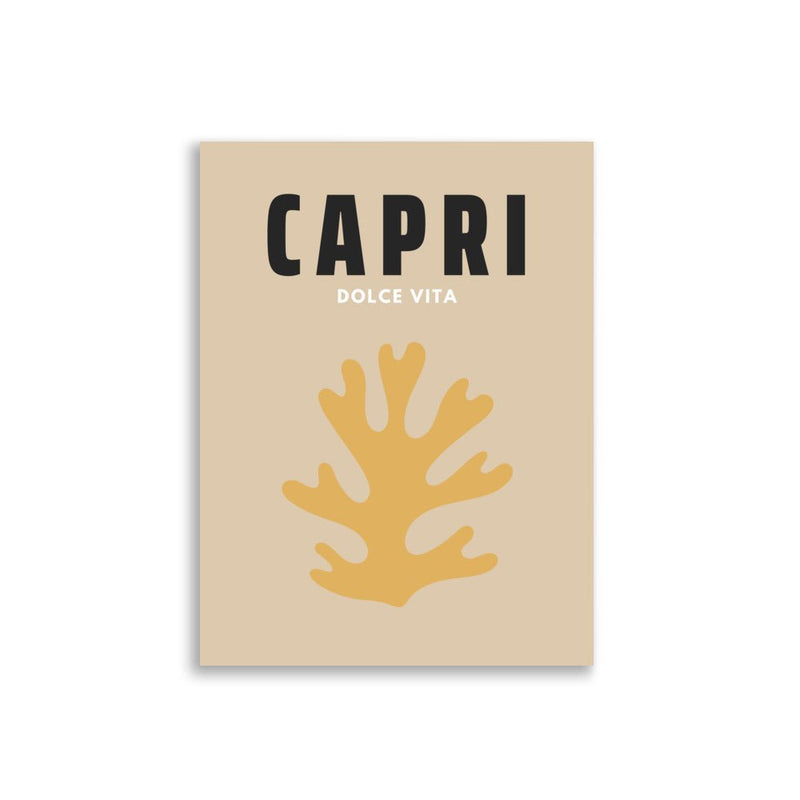 Capri Dolce Vita Neutral Matisse Style Art Print Poster