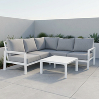 OSLO L Aluminium Outdoor Lounge Set - WHITE - Razzino Furniture