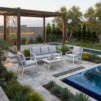 EURO 4pc Aluminium Outdoor Triple Lounge Set - Razzino Furniture