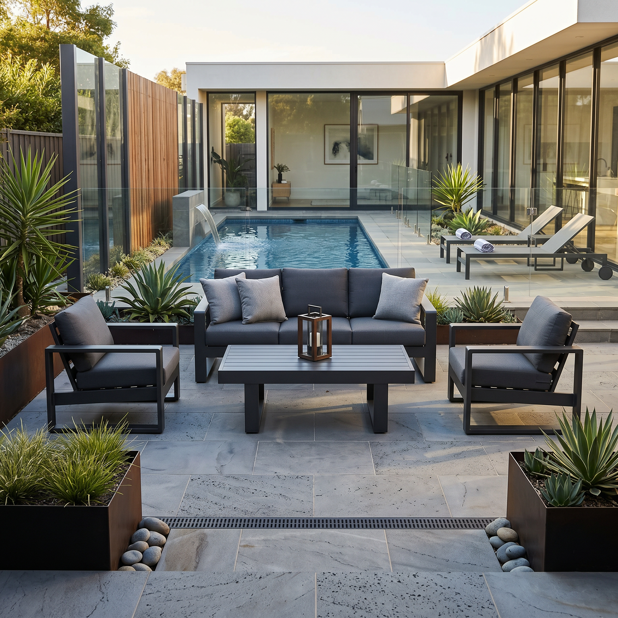 MADERIA OUTDOOR 4PC LOUNGE SET - Razzino Furniture