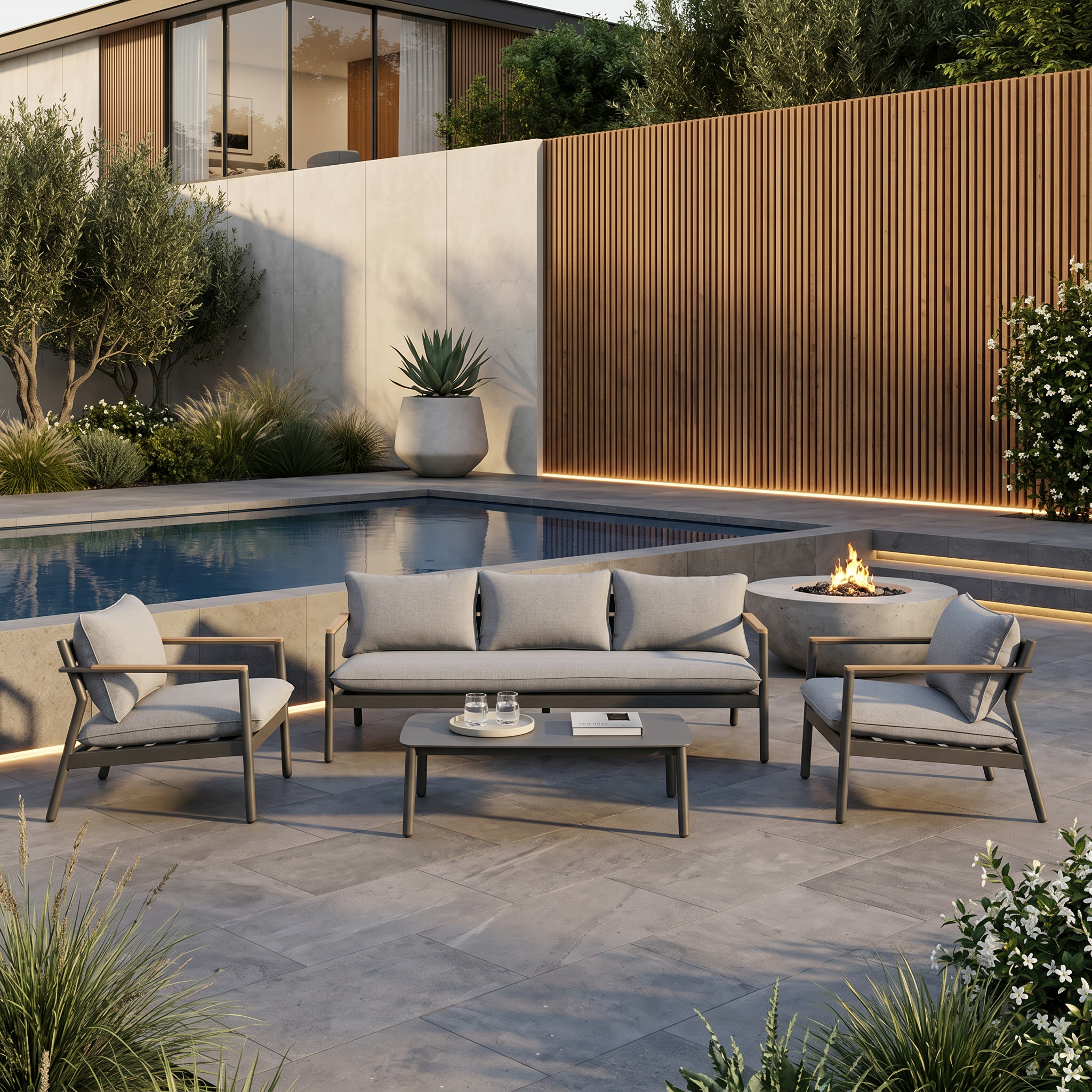 Aspen 4pc Aluminium Outdoor Lounge Set - Razzino Furniture