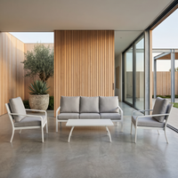 EURO 4pc Aluminium Outdoor Triple Lounge Set - Razzino Furniture