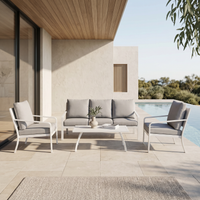 EURO 4pc Aluminium Outdoor Triple Lounge Set - Razzino Furniture