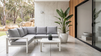 OSLO L Aluminium Outdoor Lounge Set - WHITE - Razzino Furniture