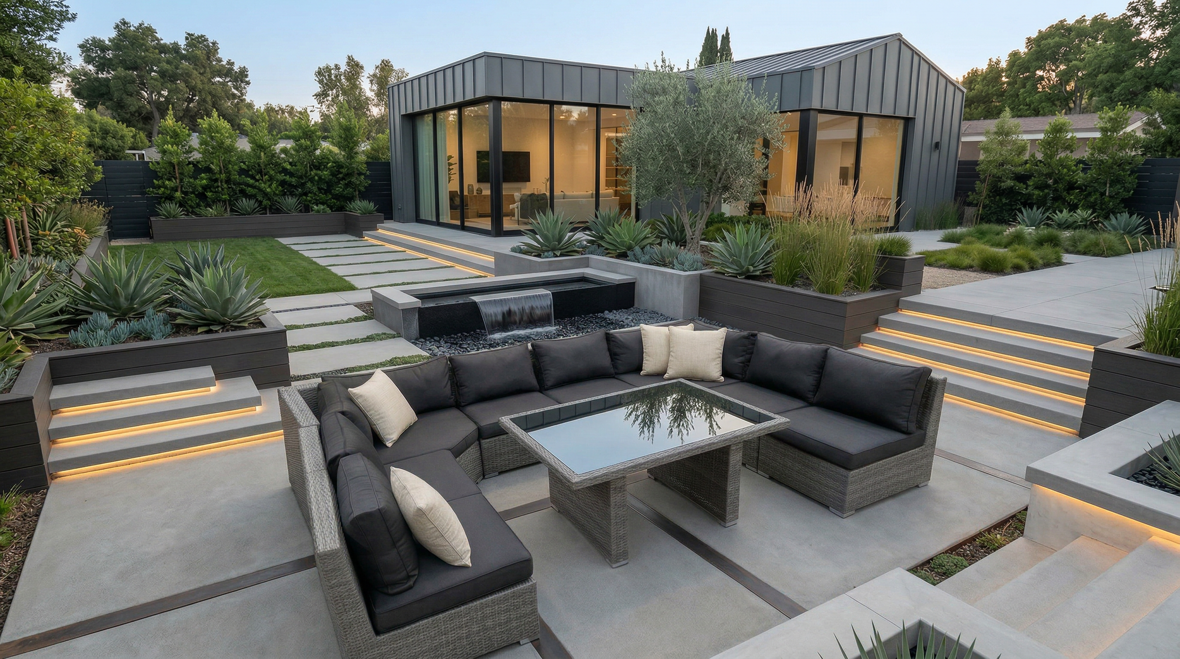 8pc XL AMALFI Outdoor Rattan Multi Way U Modular Lounge - Razzino Furniture