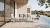 EURO 4pc Aluminium Outdoor Triple Lounge Set - Razzino Furniture