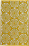 Eco Friendly Outdoor Rug - Daisies Yellow and White