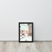 Palm Springs Pool Swim Framed Art Print