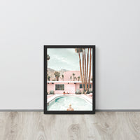 Palm Springs Pool Swim Framed Art Print