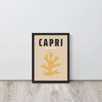 Capri Dolce Vita Neutral Matisse Style Framed Art Print