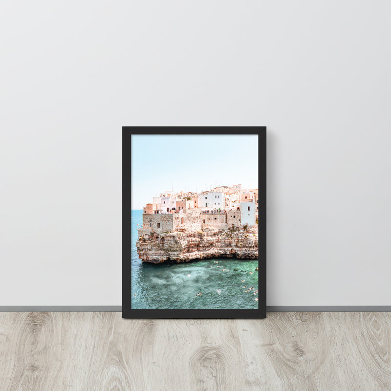 Puglia Italian Coast Framed Art Print