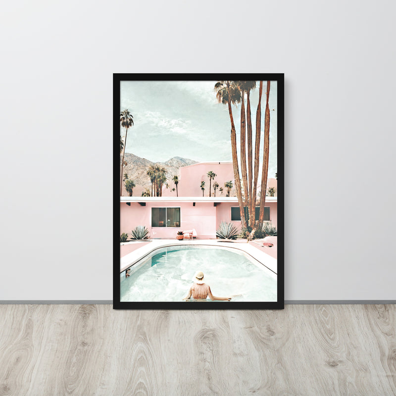 Palm Springs Pool Swim Framed Art Print