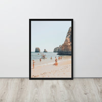 Portugal Beach Day Framed Art Print