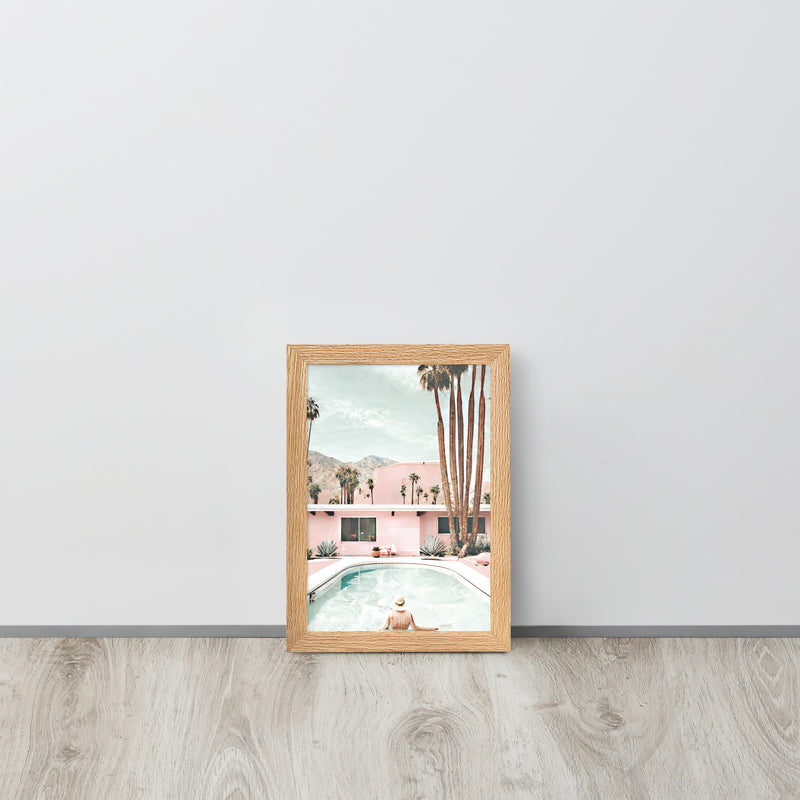 Palm Springs Pool Swim Framed Art Print