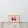 Mediterranean Crab & Pink Checker Framed Art Print