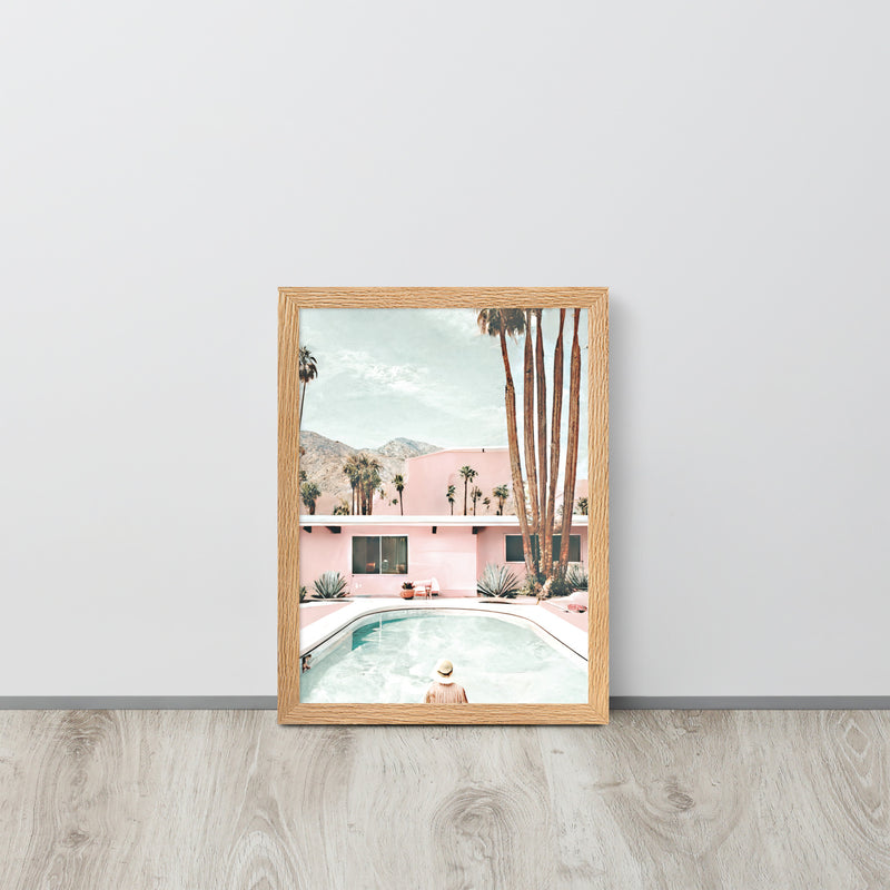 Palm Springs Pool Swim Framed Art Print