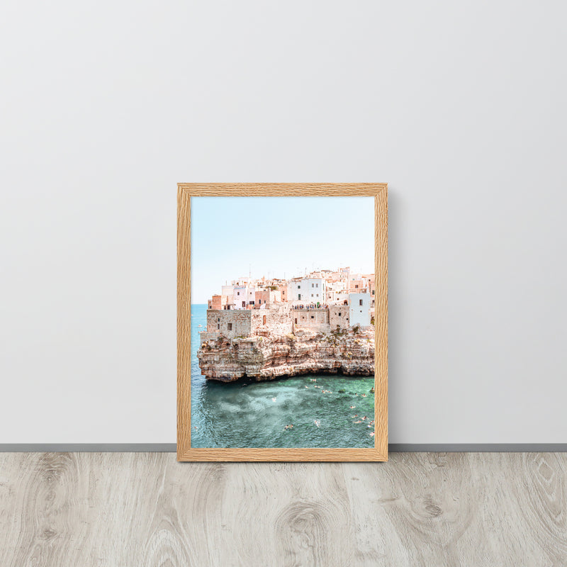 Puglia Italian Coast Framed Art Print